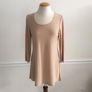 Slinky Brand Taupe Carmel color Size XS Tunic NWOT